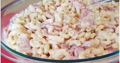 Ensalada de coditos con jamón cubana: perfecta para fiestas