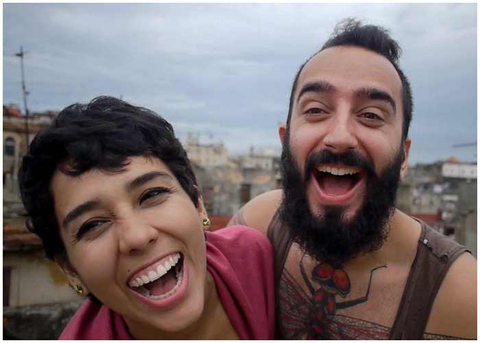 Demis y Nancy durante su viaje a La Habana.