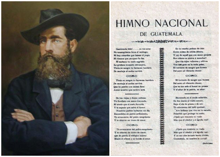 El poeta cubano José Joaquín Palma compuso el Himno Nacional de Guatemala. 
