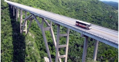 Vista aérea del Puente de Bacunayagua.