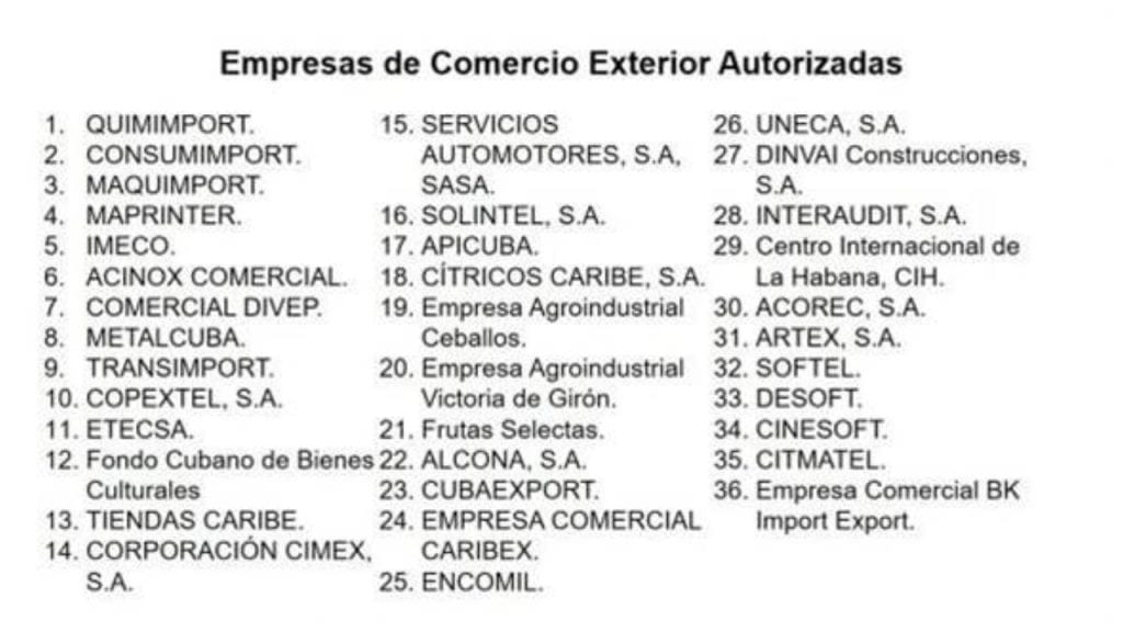 importar exportar empresas estatales - foto