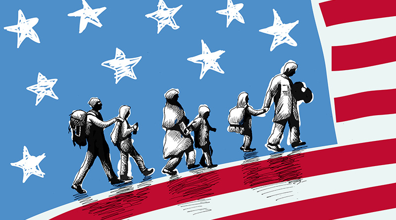 Ilustracion-de-inmigracion-en-asilo-politico-Estados-Unidos
