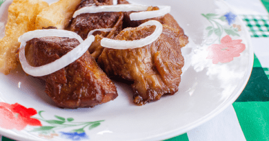 Masas de cerdo fritas