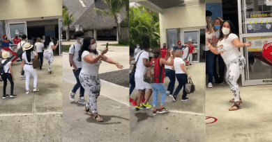 Cubanos cantan y bailan en el avión que los lleva a Punta Cana
