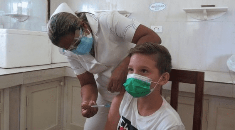 Cuba: único país del mundo que vacuna menores contra la COVID