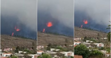 Volcan La Palma humo