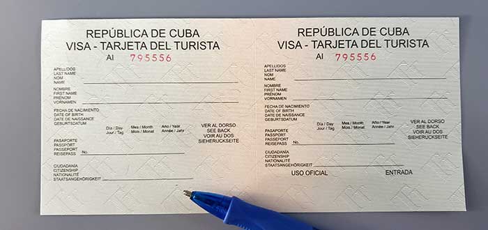 Tarjeta de turista Cuba