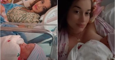 actriz Laura Treto bebe