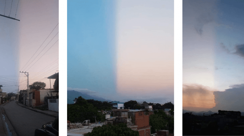 Curioso efecto óptico divide en 2 el cielo de Santiago de Cuba