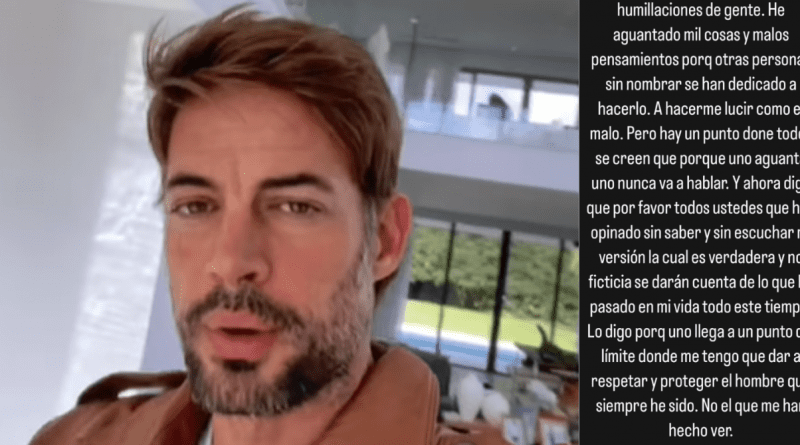 William Levy se defiende de las acusaciones de infidelidad