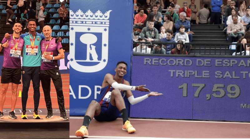 Cubano consigue un salto triple de 17.59 metros en campeonato de España