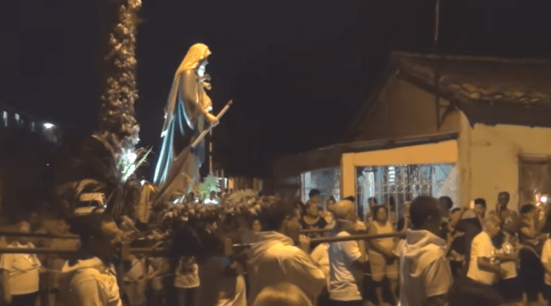 Reanudan procesión de Virgen de la Candelaria en Ceiba Mocha