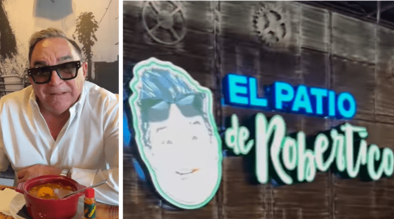 Robertico inaugurando sus dos restaurantes en Miami.