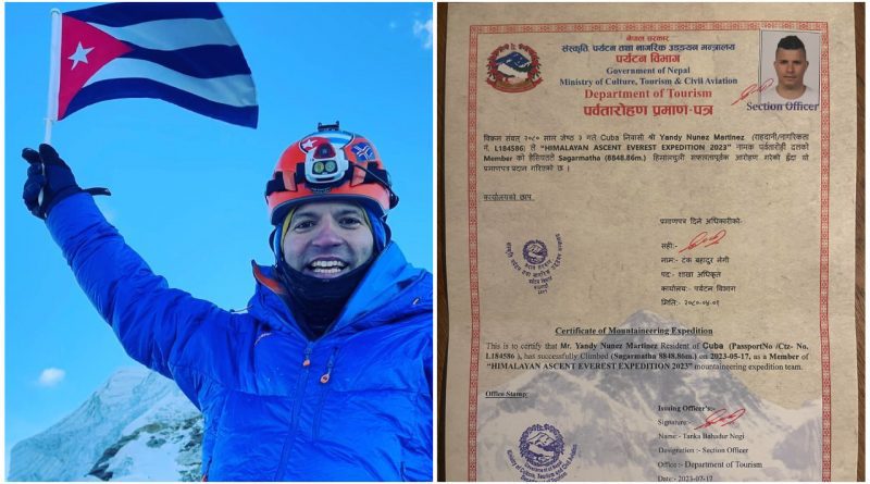 cubano Yandy Nuñez Everest