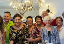 Diana Rosa Suárez celebrando su cumpleaños 81 junto a colegas y amigos.