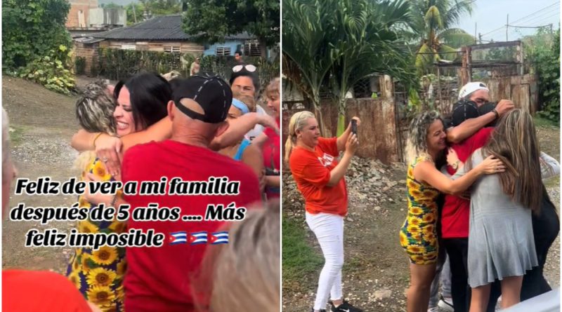 familia cubana reencuentro Holguin