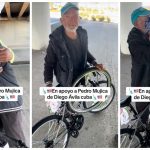 Trabajadores cubanos regalan bicicleta a indigente cubano en Texas