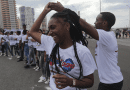 Bailadores en la Escuela Internacional de Rueda de Casino en La Habana.