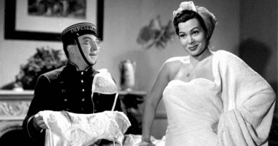 Blanquita Amaro, vedette cubana, en una escena de cine