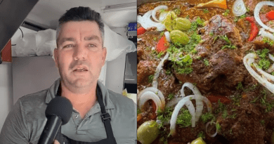 Cubano Yosvany Bello Roque frente a su nuevo restaurante en Hialeah.