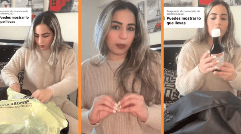 Cubana muestra en TikTok los productos esenciales que lleva a su familia en Cuba.