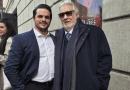 Andrés Sánchez Joglar junto a Plácido Domingo tras su presentación en Madama Butterfly.
