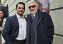 Andrés Sánchez Joglar junto a Plácido Domingo tras su presentación en Madama Butterfly.
