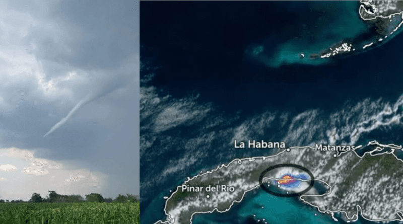 Tornado en Pinar del Río captado en Chamizo