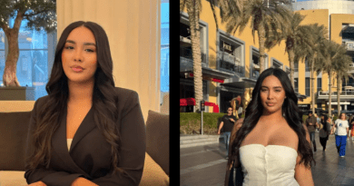 Influencer cubana en Dubái mostrando su estilo de vida diario