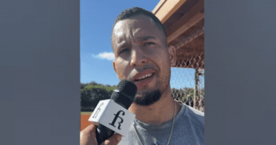 Lanzador cubano en Grandes Ligas Orlando Ribalta lanzando con los Nacionales