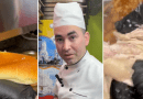 Paleta de cerdo asada al estilo cubano con piel crujiente y jugosa carne