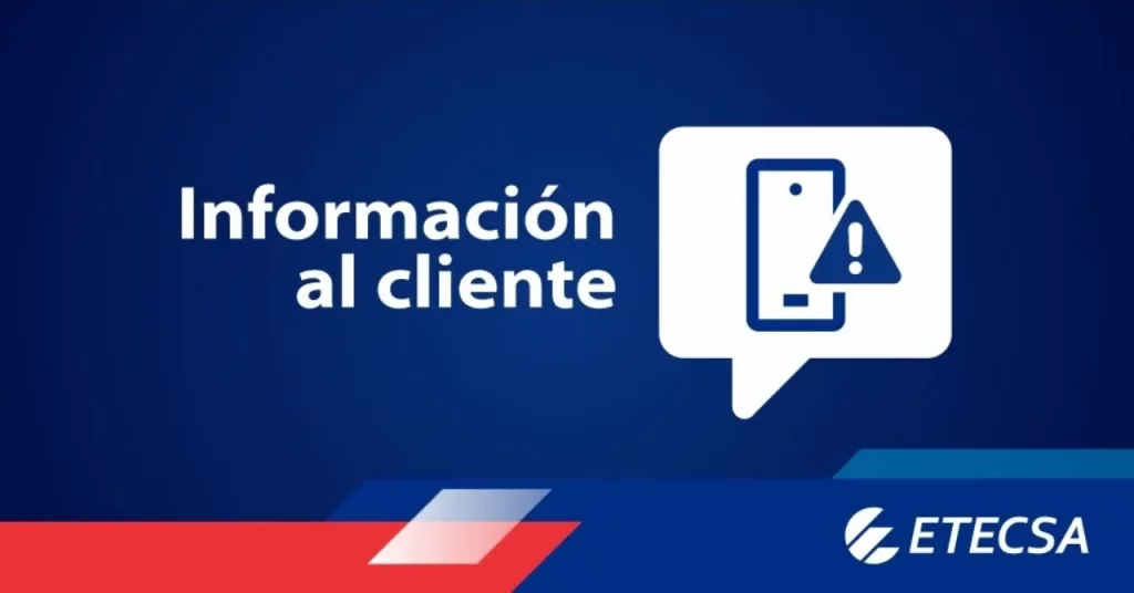 aviso de mantenimiento de ETECSA el 30 de mayo