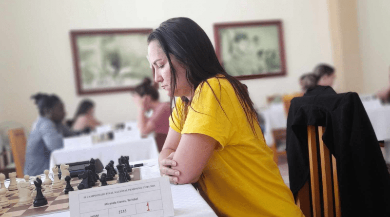 Yerisbel Miranda compitiendo en el Campeonato Continental de Ajedrez 2025