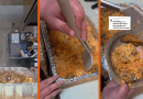 Mujer cubana mostrando su receta de arroz imperial cubano en TikTok paso a paso.