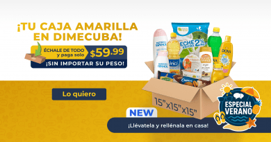 Envíos a Cuba con la Caja Amarilla por $59,99