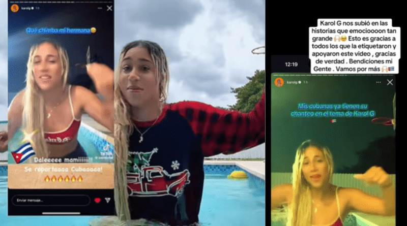 Karol G reconoce a Yayma Barrueto al compartir el remix cubano de “Latina Foreva”.