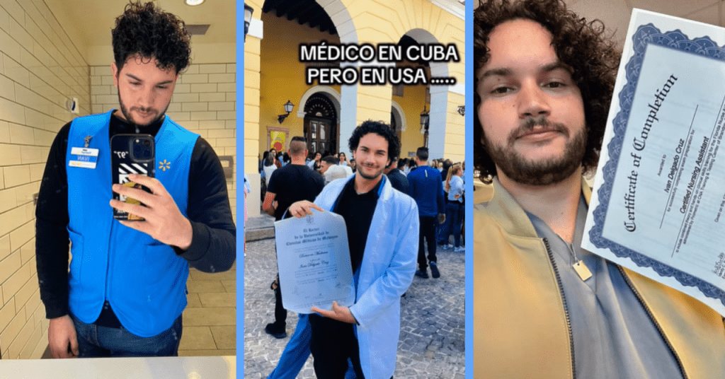 Médico cubano en Estados Unidos trabajando duro para volver a ejercer