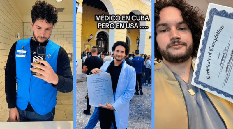 Médico cubano en Estados Unidos trabajando duro para volver a ejercer