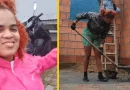 Mujer cubana construyendo su casa en Brasil con esfuerzo y esperanza.