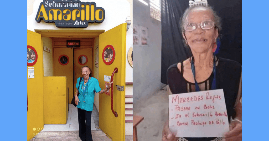 Abuela cubana cumple su sueño en el Submarino Amarillo