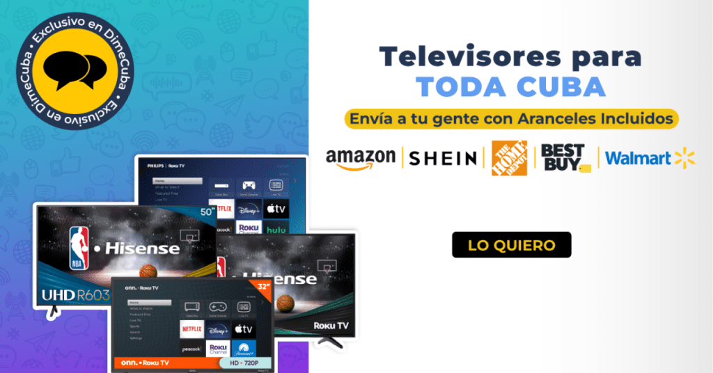 Televisores más vendidos para Cuba con envío incluido