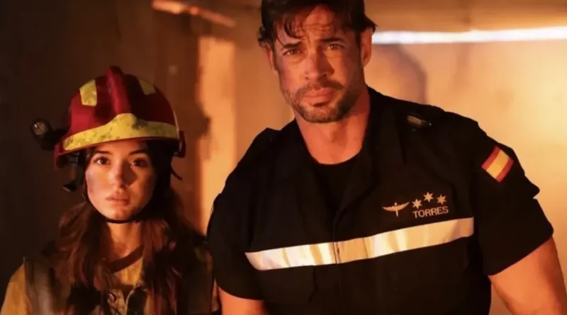 Foto del rodaje de Bajo un fuego, pelicula de la hija de william levy, con William Levy y Kailey Levy en Tenerife.